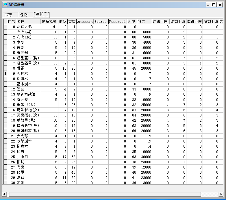 IP普及版传奇引擎DB数据工具
