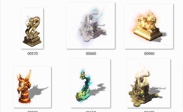 生肖动物雕像自定义动态NPC超清素材