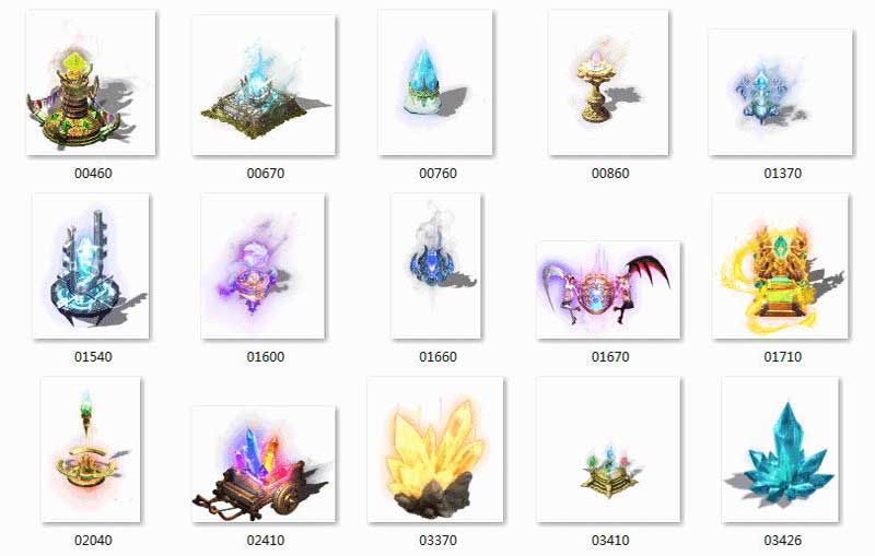 水晶塔自定义动态NPC超清素材