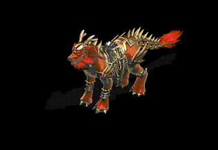 红色麒麟坐骑传奇复古素材