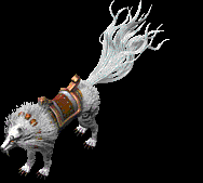 灰色九尾狐复古传奇坐骑素材