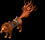 棕黄色九尾狐复古传奇坐骑素材