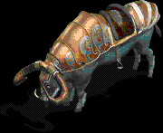 黑色水牛坐骑复古传奇素材